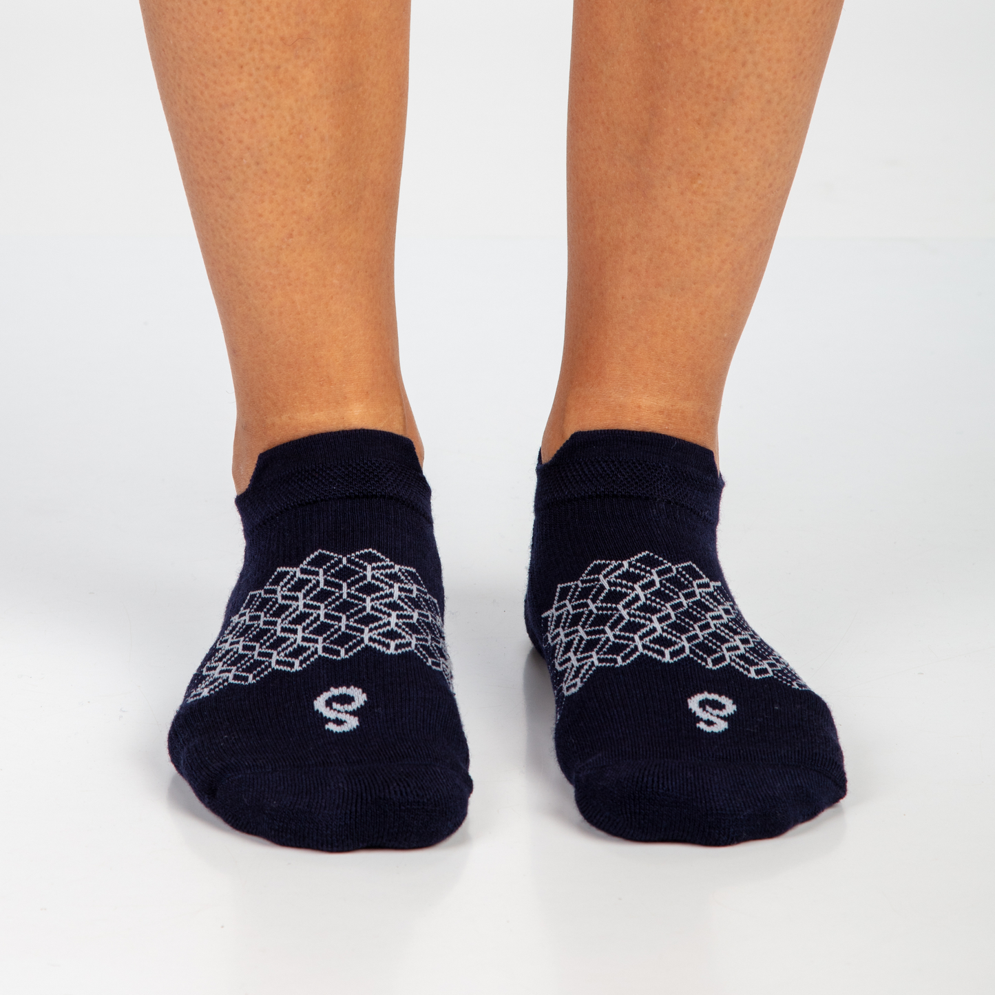 Merino Wool Ankle Tab Socks - Navy - 6 Pairs