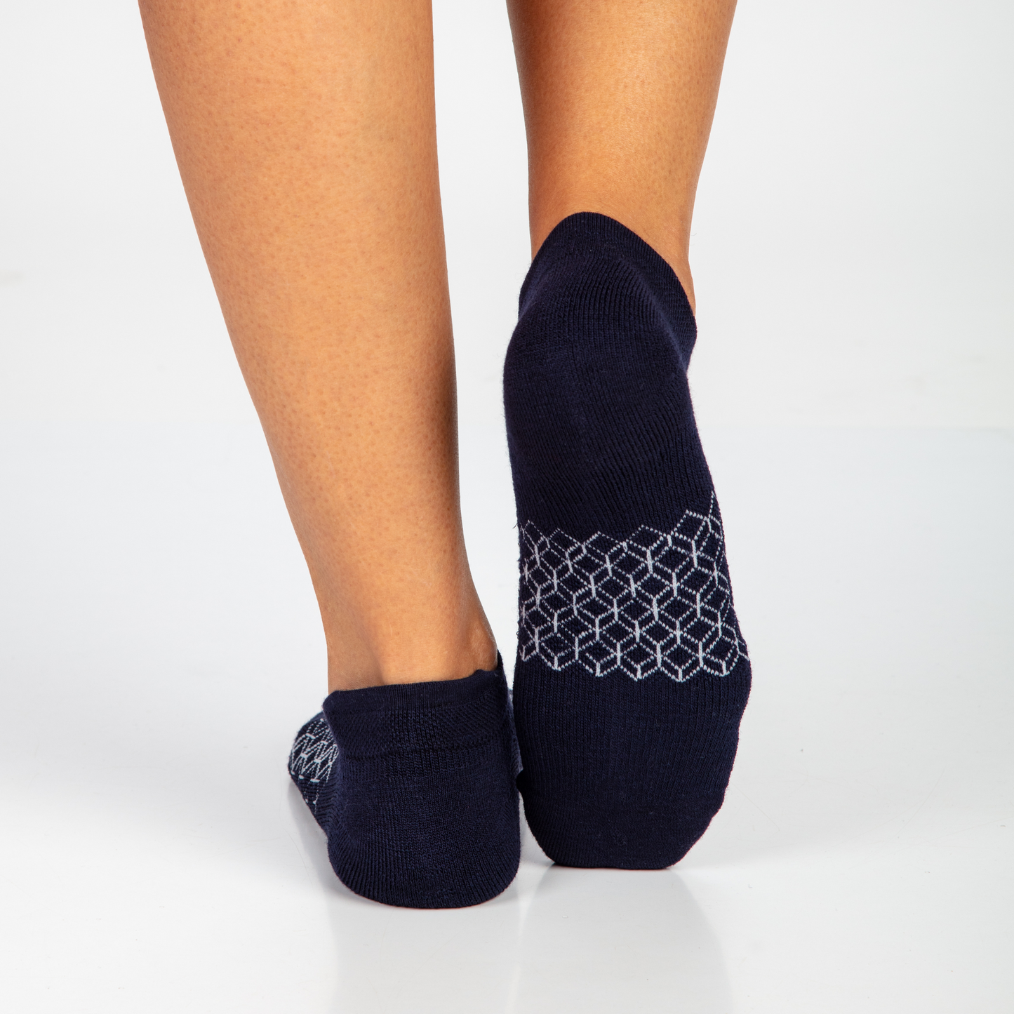 Merino Wool Ankle Tab Socks - Navy - 6 Pairs