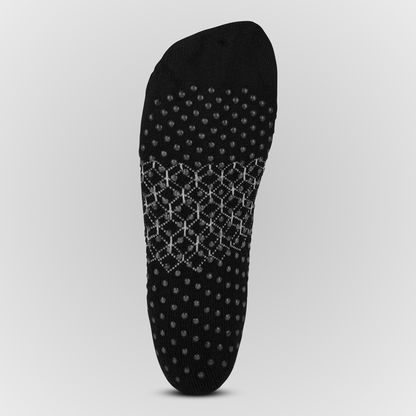 Photo downside black Organic Cotton Ankle Tab Socks with grips