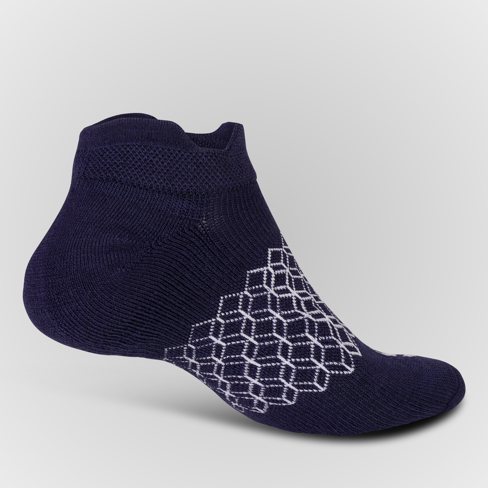 Image on the side Navy color Merino Wool Ankle Tab Socks eco friendly
