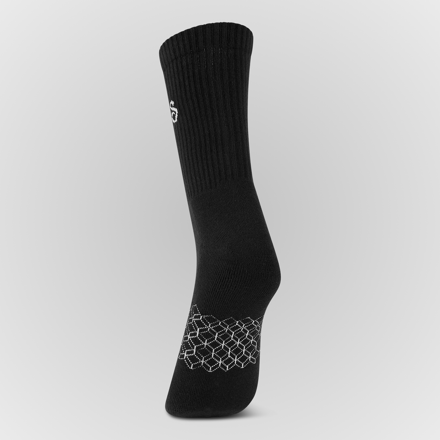 backside image Organic Cotton Crew Socks black