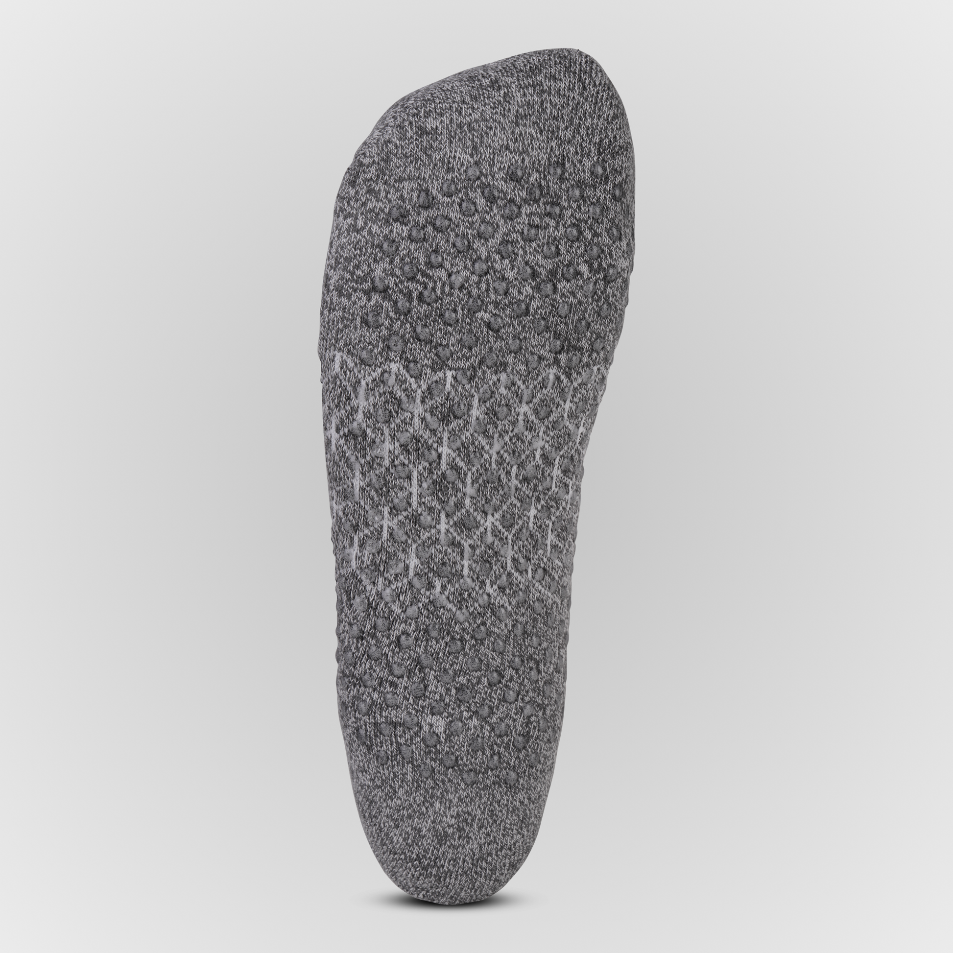Image below feet Gray Organic Cotton Ankle Tab Grip Socks