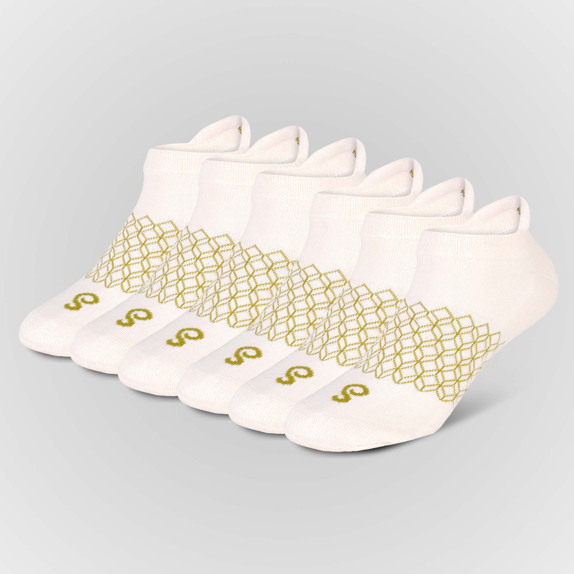 Organic Cotton Ankle Socks. Natural Undyed color 6 Pairs