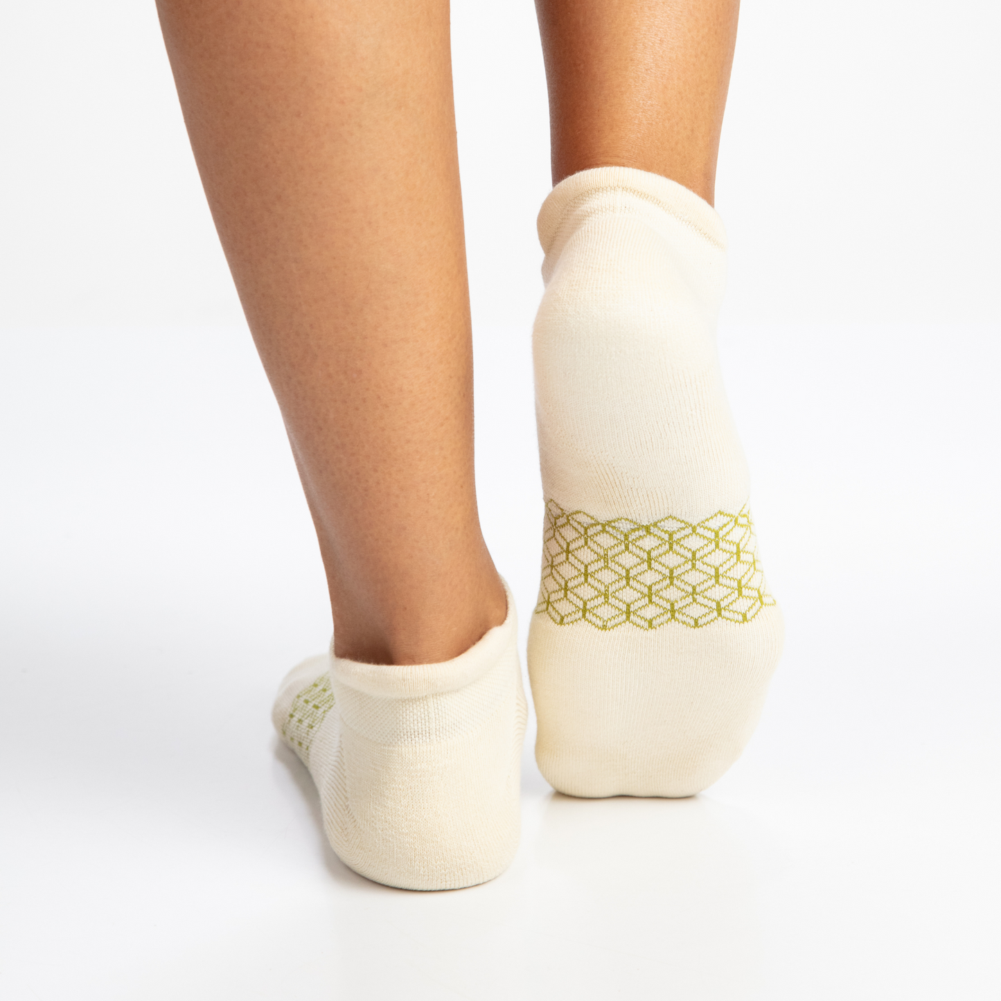 Organic Cotton Ankle Tab Socks - Natural Undyed - Single Pair