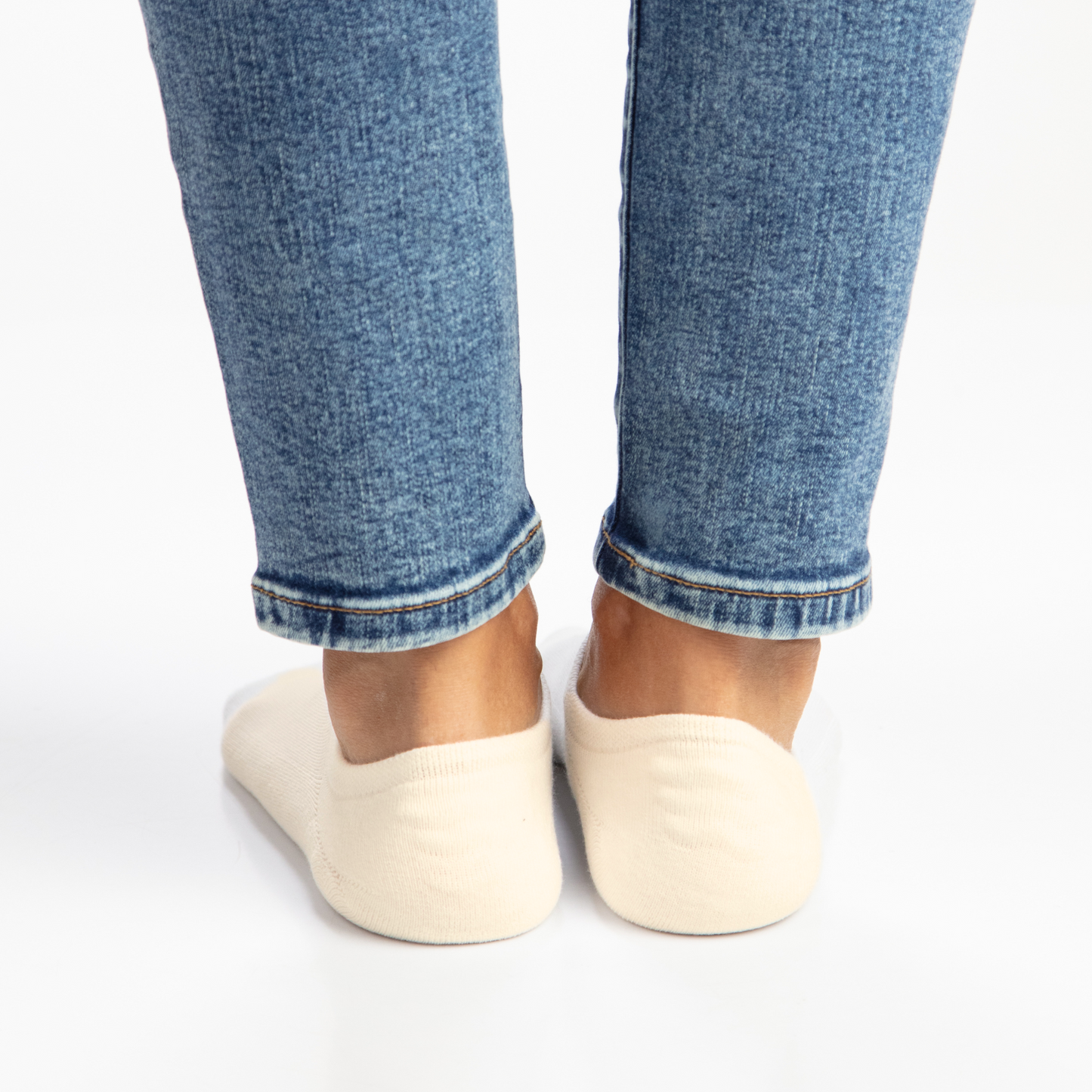Organic Cotton No-Show Socks - Natural Undyed - Single Pair