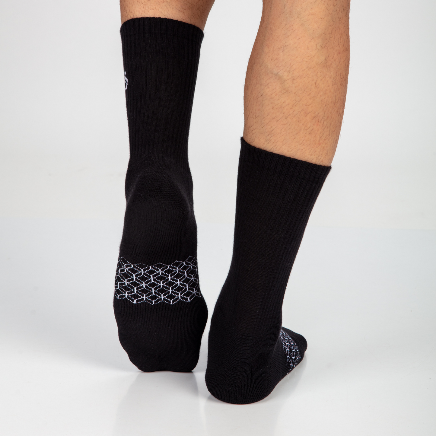Organic Cotton Crew Socks - Mixed Black White Natural Undyed - 3 Pairs
