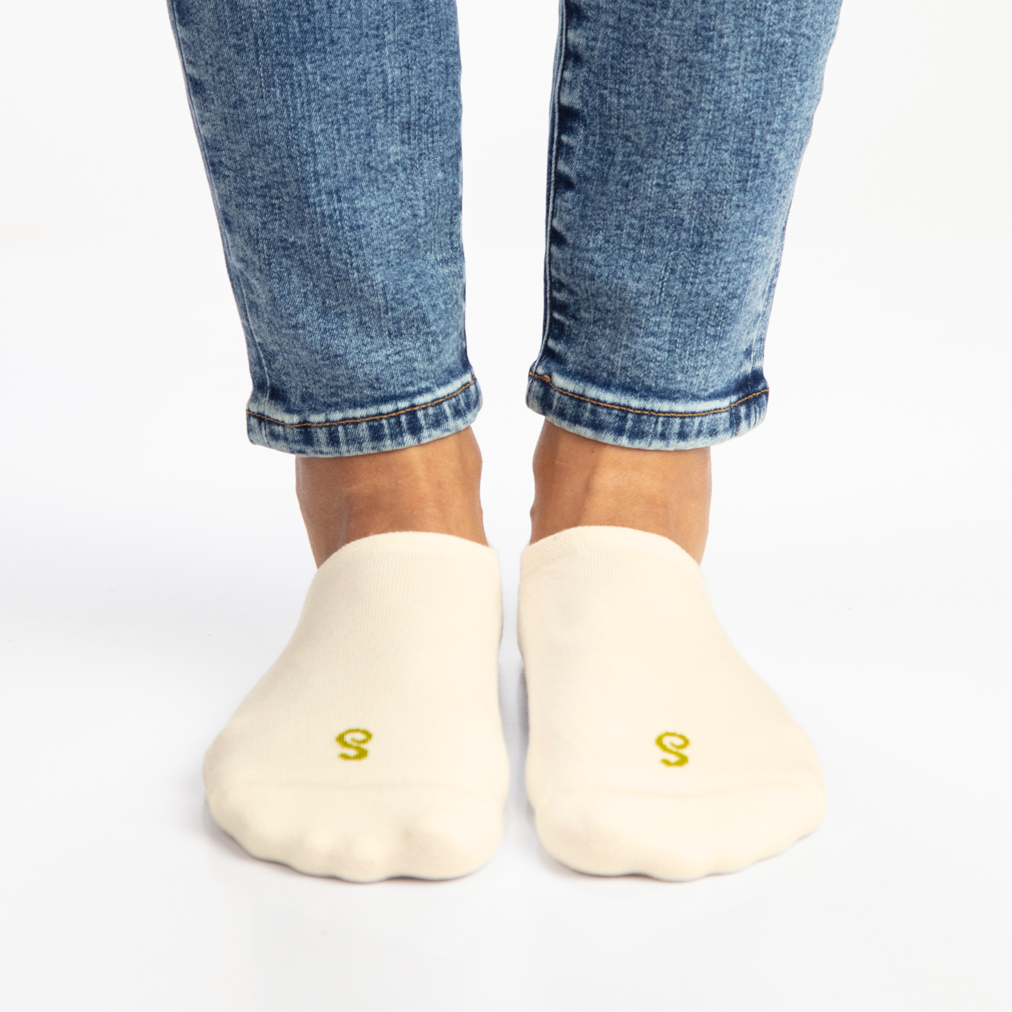 Organic Cotton No-Show Socks - Natural Undyed - Single Pair