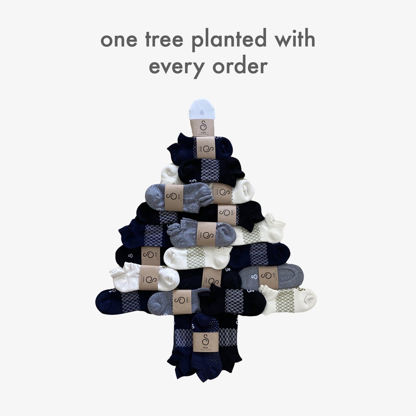 Organic Cotton Crew Socks - Mixed Black White Natural Undyed - 3 Pairs