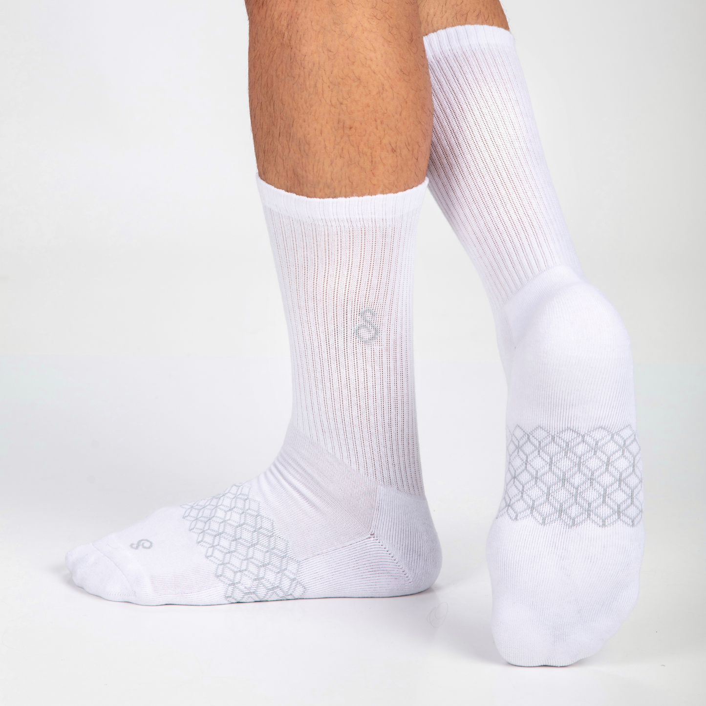 Organic Cotton Crew Socks - White - 6 Pairs