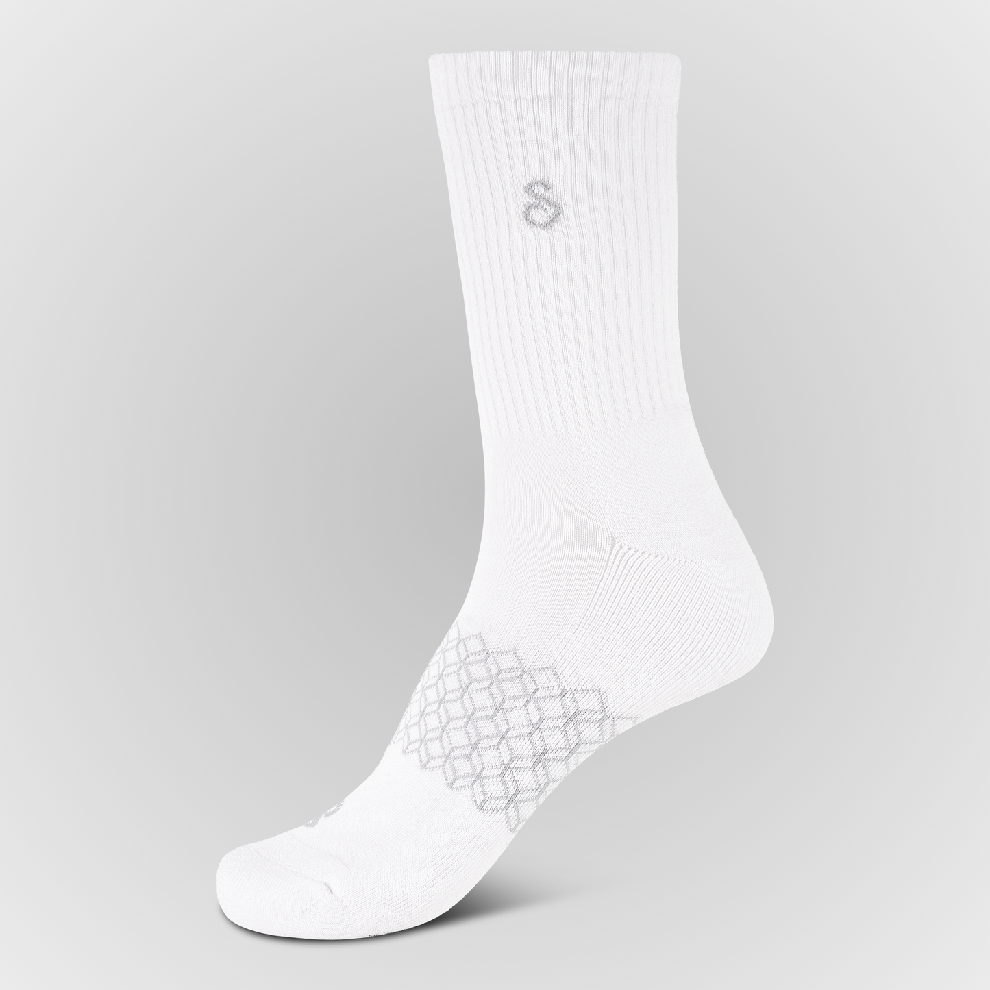 photo 100 Organic Cotton Crew Socks White for men & women