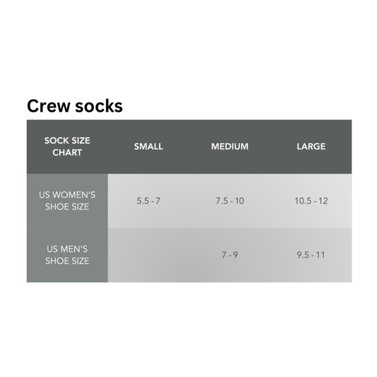 Organic Cotton Crew Socks - Black - 6 Pairs