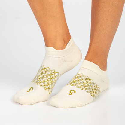 Merino Wool Ankle Tab Socks - Mixed Black Navy Natural Undyed - 3 Pairs