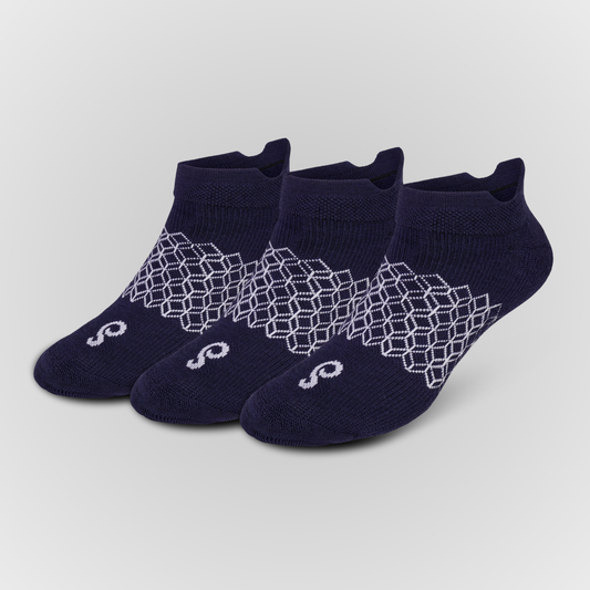Image best navy Merino Wool Ankle Tab Socks
