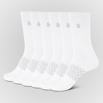 photo 6 Organic Cotton Crew Socks White for women