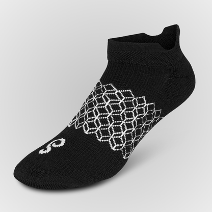 Photo black Merino Wool Ankle Tab Socks with hipswan logo