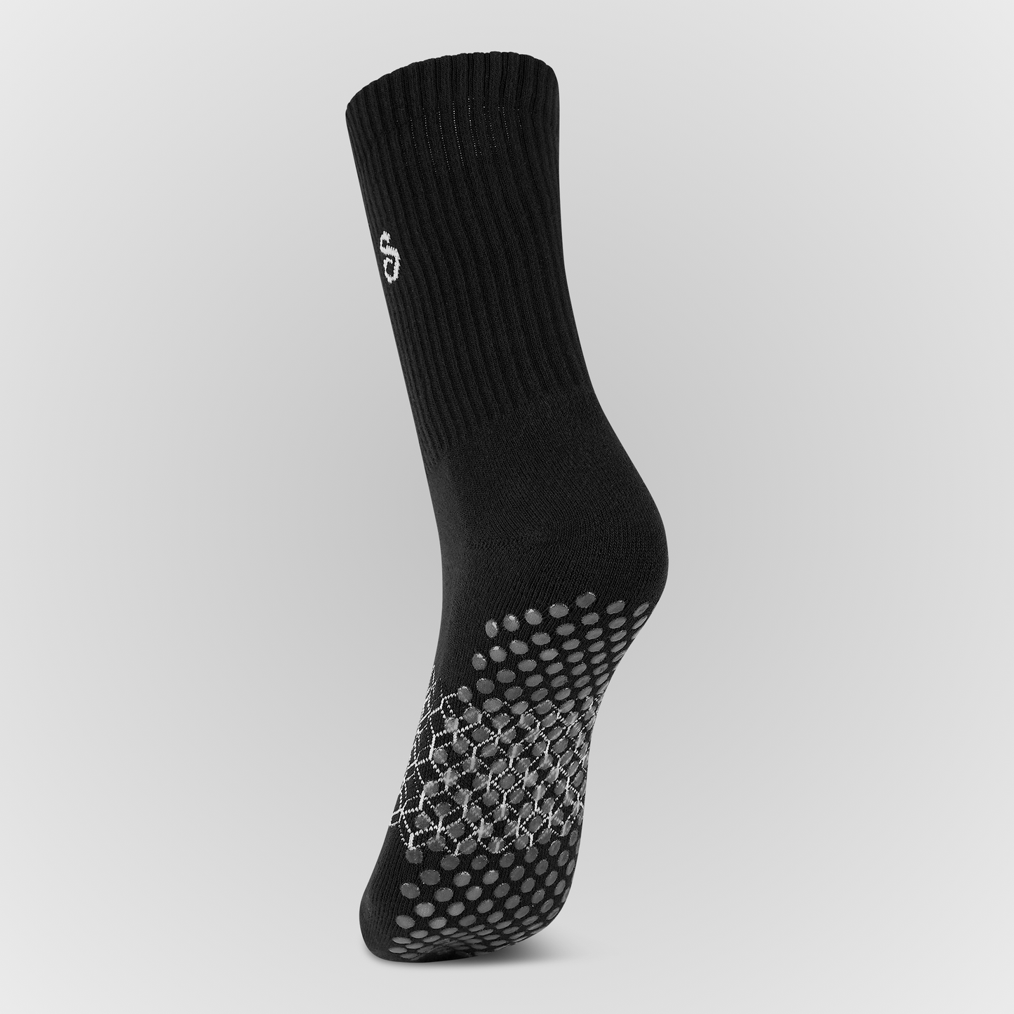 100% Organic Cotton Crew Socks with grips for Pilates