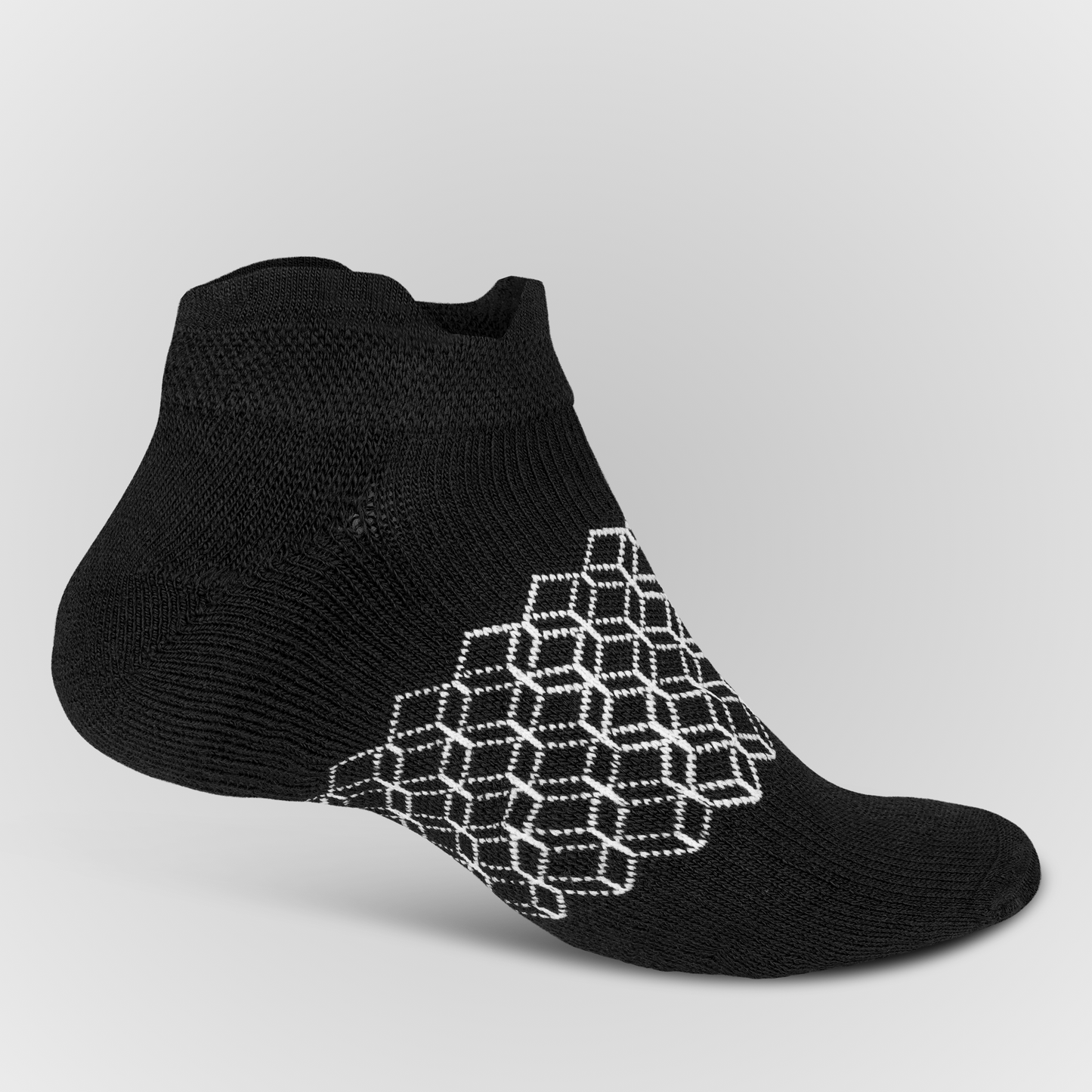 image Black Merino Wool Ankle Tab Sock organic wool