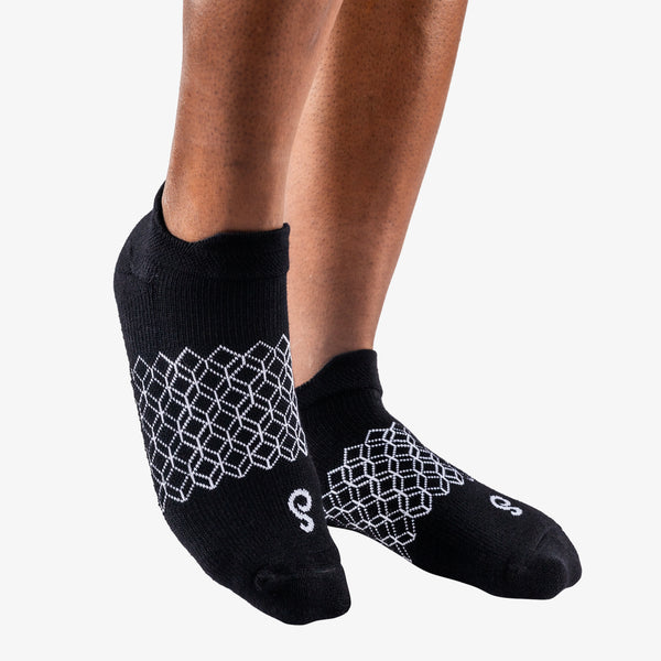 merino wool socks for golf running cycling black ankle