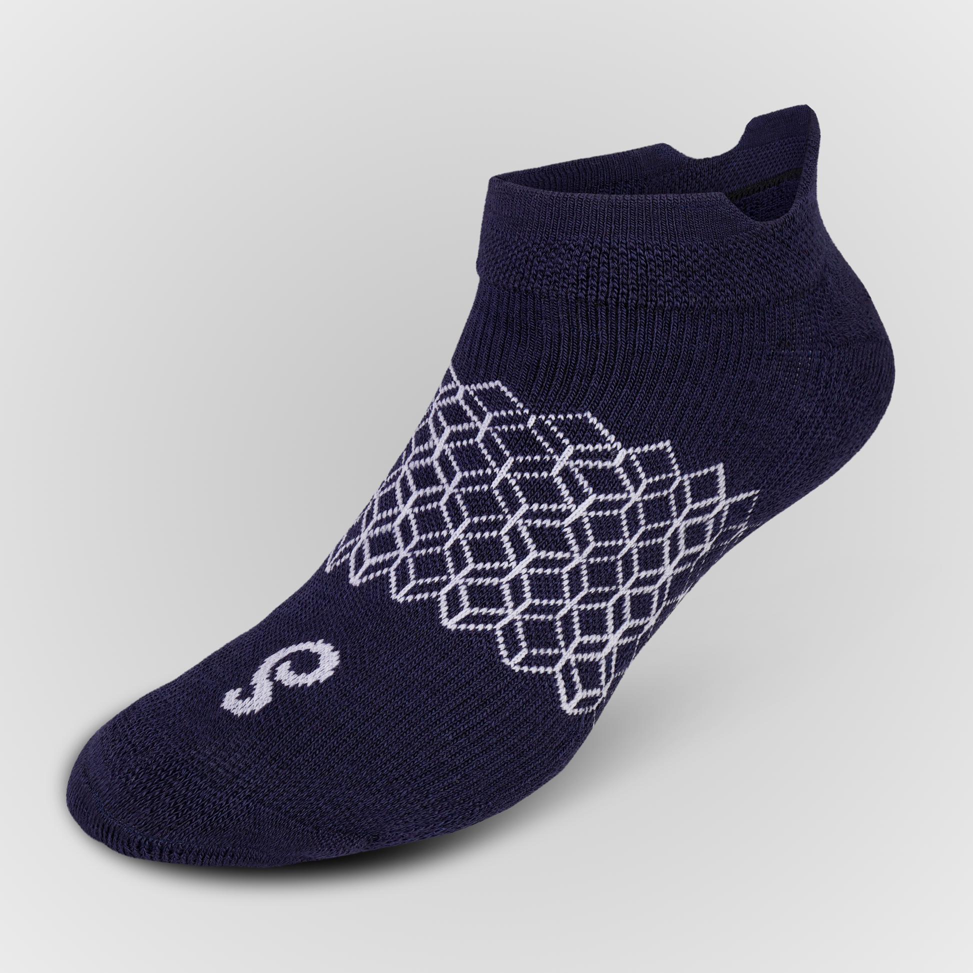 photo Navy Merino Wool Ankle Tab Socks very soft