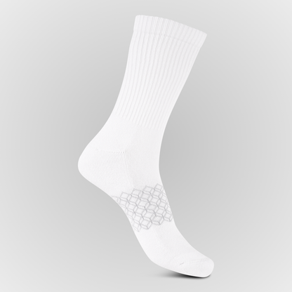 photo Organic Cotton Crew Socks White soft line