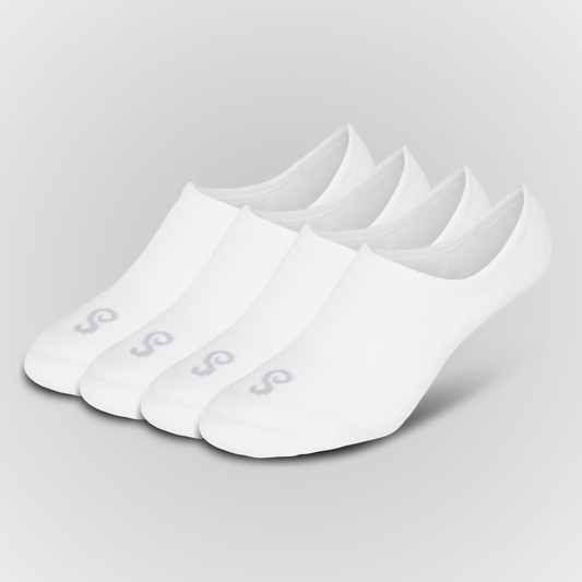 Organic Cotton No-Show Socks White. Best eco-friendly