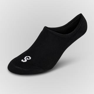 100% Organic Cotton No-Show Socks Black