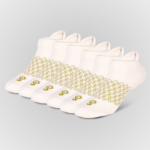 Organic Cotton Ankle Socks. Natural Undyed color 6 Pairs