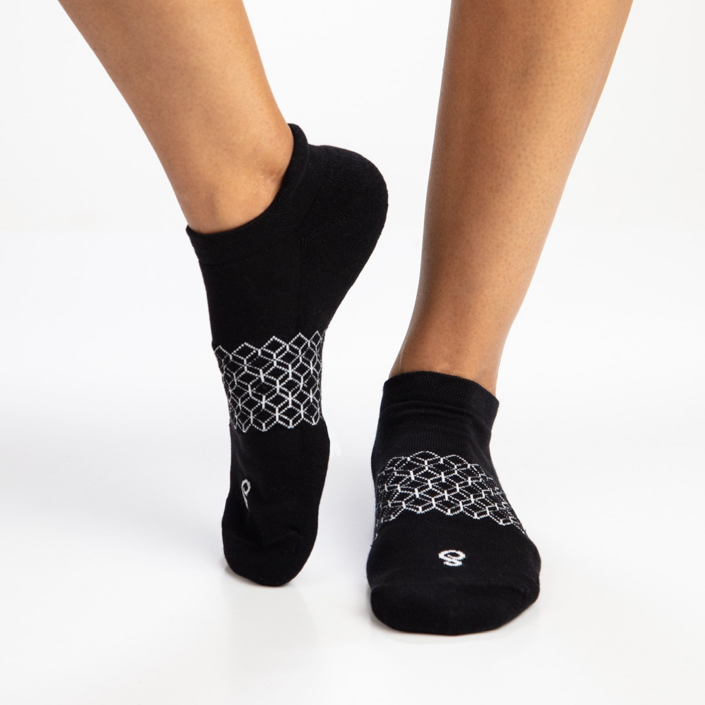 Organic Cotton Ankle Tab Socks - Black - 6 Pairs