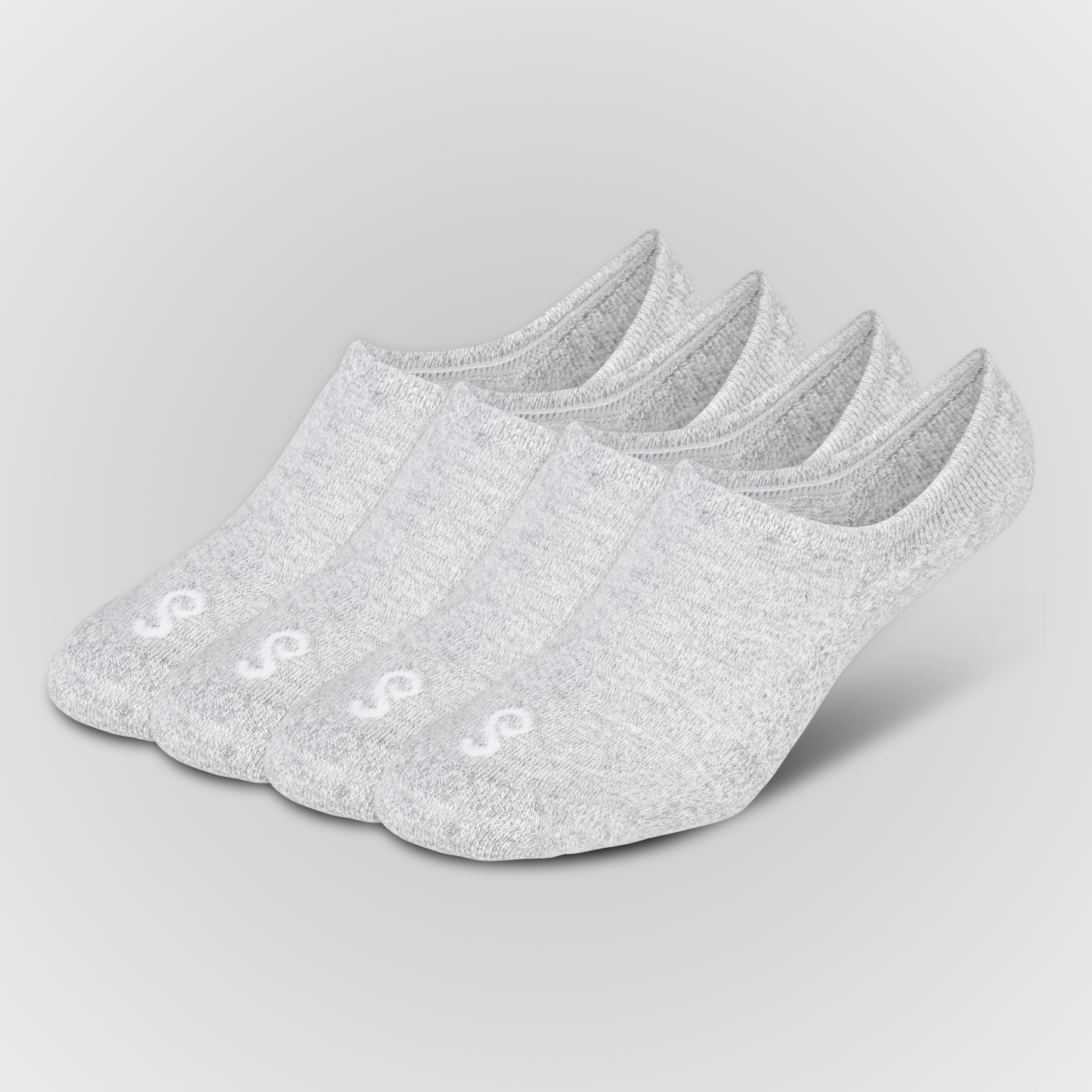 Organic Cotton No-Show Socks Grey for girls