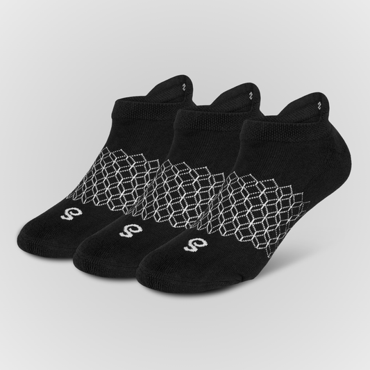Image 100% Organic Cotton Ankle Socks Black for men & boy