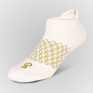 Organic Cotton Roam Ankle Tab Socks Natural Undyed