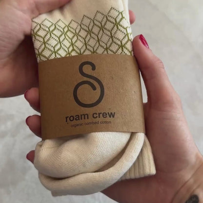 Organic Cotton Crew Socks - Natural Undyed - Single Pair