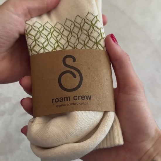 organic cotton crew socks - natural undyed - by hipSwan UK