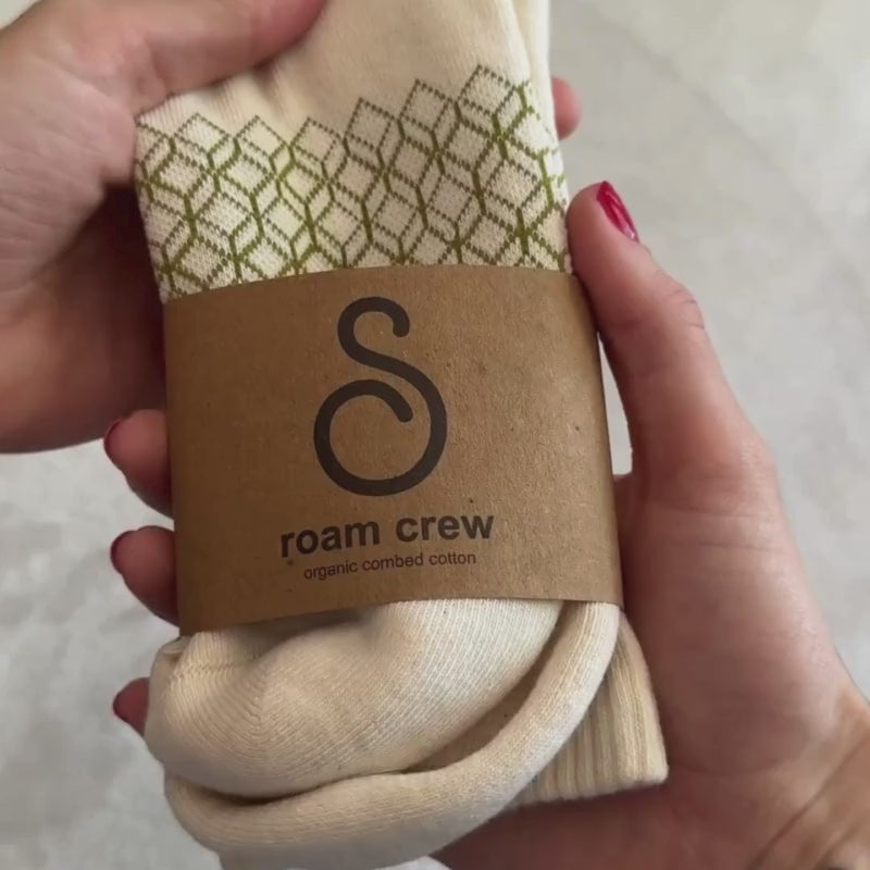 organic cotton crew socks - natural undyed - by hipSwan UK