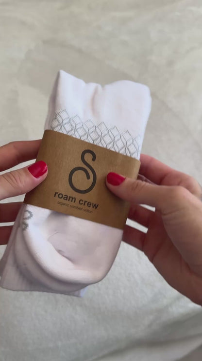 Organic Cotton Crew Socks - White - 3 Pairs
