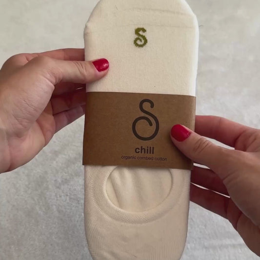 Organic Cotton No-Show Socks - Natural Undyed - 8 Pairs